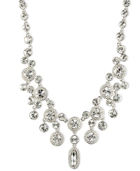 givenchy single crystal stone necklace|givenchy necklace and earring set.